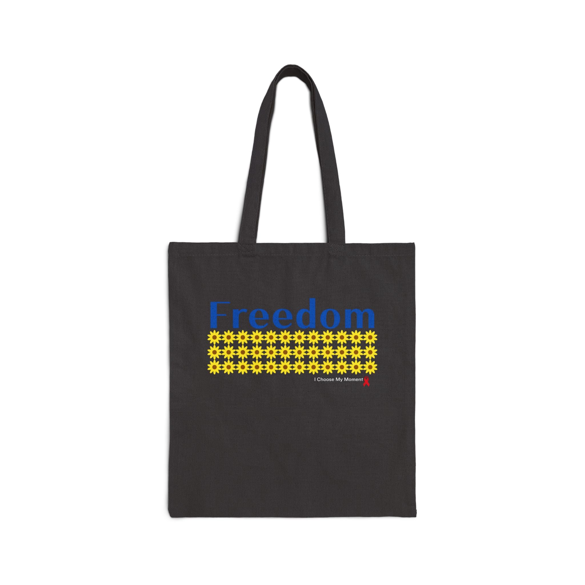Freedom Sunflower Tote Bag — Cotton Canvas Reusable Shopper